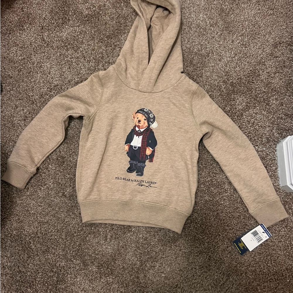 Ralph Lauren lunar bear hoodie youth size 6. New with tags